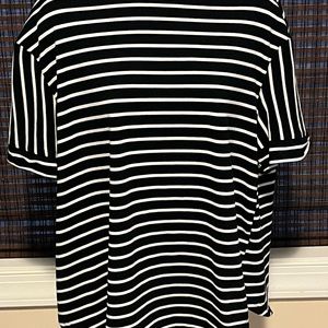Shein size Large black, and white striped